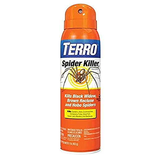 TERRO T2302-6 Spider Killer Spray for Indoors and Outdoors - Kills Spiders, Ants, Roaches, Scorpions, Ticks, Silverfish, and Other Insects
