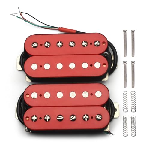 SAPHUE Alnico 5 Electric Guitar Pickup Humbucker Double Coil Pickup Alnico V Guitar parts (Red)