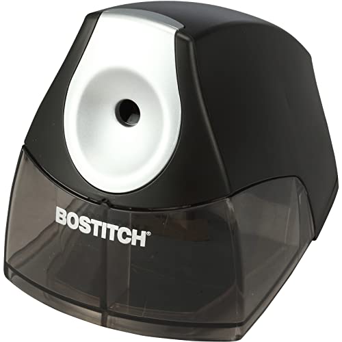 Bostitch Office Personal Electric Pencil Sharpener, Powerful Stall-Free Motor, High Capacity Shavings Tray, Black (EPS4-BLACK)