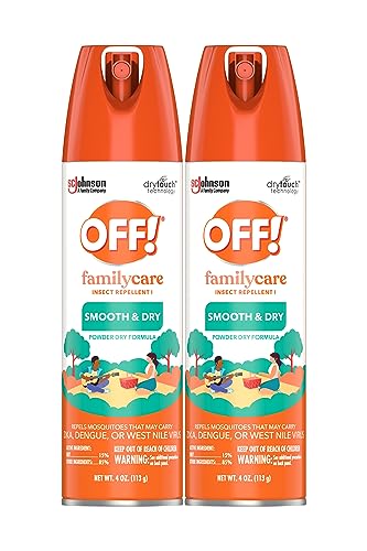 OFF! Family Care Insect & Mosquito Repellent I, Smooth & Dry Bug Spray for the Beach, Backyard, Picnics and More, 4 oz. (Pack of 2)