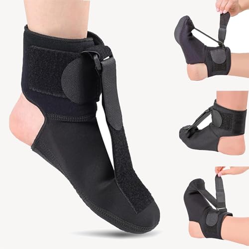 OSDTKRU Plantar Fasciitis Socks, Plantar Fasciitis Night Splint Socks, Adjustable Orthopedic Foot Drop Brace, Plantar Fasciitis Relief Night Splint, Achilles Tendonitis and Heel Pain Relief (Medium)