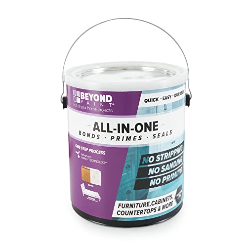 Beyond Paint Furniture, Cabinets and More All-in-one Refinishing Paint Gallon, No Stripping, Sanding or Priming Needed, Soft Gray (BP23)