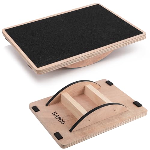 Balance Board Wobble Board for Adults Anti-Slip Balance Board for Physical Therapy Standing Desk Core Strength Wooden Balance Board Rocker Board