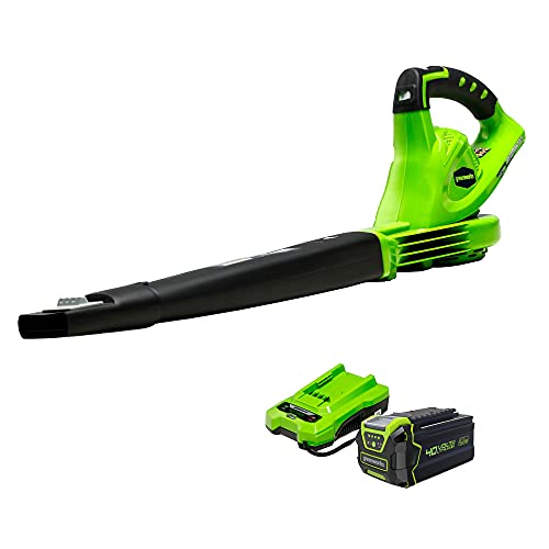 Greenworks 40V (150 MPH / 130 CFM / 75+ Compatible Tools) Cordless Leaf Blower, 4.0Ah Battery and Charger Included