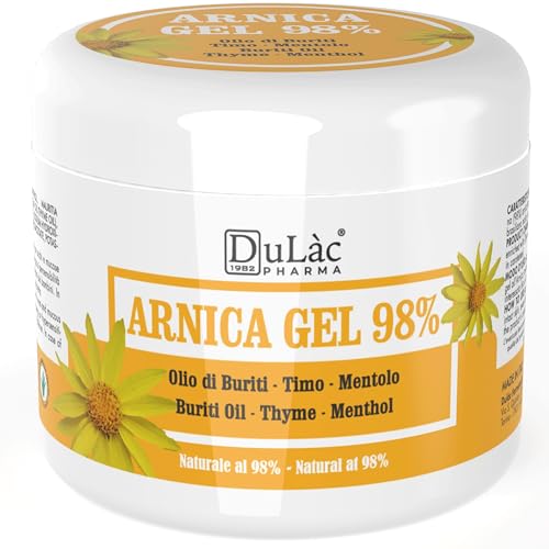 Dulàc Arnica Gel for Bruising and Swelling Maximum Strength (98%) 16.9 Fl Oz for Muscle and Joint Relief, Cool Effect, Dermatologically Tested and 98% Natural - Made in Italy