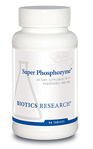 BIOTICS Research Super Phosphozyme™ –Phosphorous and RNA, Electrolytes, Healthy Bones and Teeth, Protein Production, Energy Support. 90 Tabs