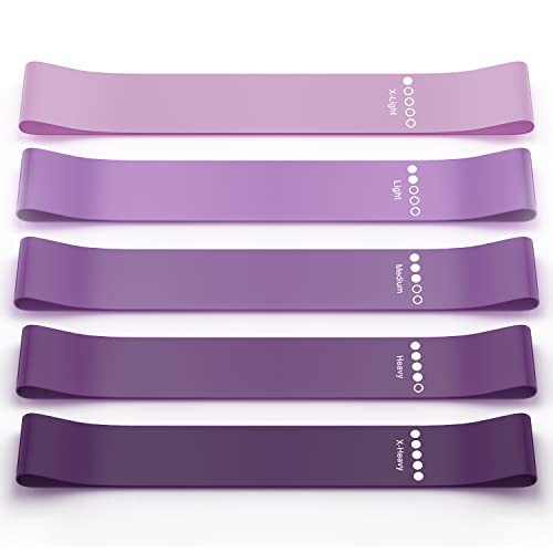 Resistance Bands, Exercise Workout Bands for Women and Men, 5 Set of Stretch Bands for Booty Legs, Pilates Flexbands