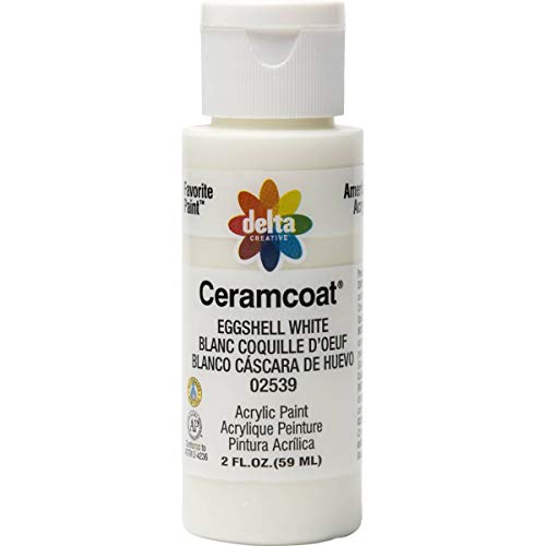 Delta Creative Ceramcoat Acrylic Paint in Assorted Colors (2 oz), 2539, Eggshell White