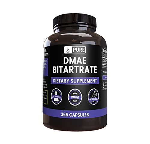 Pure Original Ingredients DMAE Bitartrate (365 Capsules) No Magnesium Or Rice Fillers, Always Pure, Lab Verified