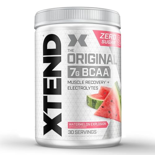 XTEND Original BCAA Powder Watermelon Explosion - Sugar Free Post Workout Muscle Recovery Drink with Amino Acids - 7g BCAAs for Men & Women - 30 Servings