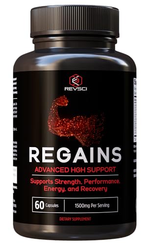 HGH Supplements for Men & Women - Regains Natural Anabolic Muscle Growth Building & Human Growth Hormone for Men, Muscle Builder for Men, Muscle Recovery Post Workout Supplement, 60 Protein Pills