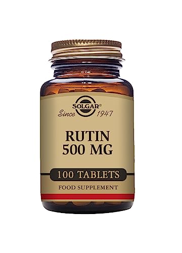 Solgar Rutin 500 mg, 100 Tablets - Antioxidant - Natural Bioflavonoid - Vegan, Gluten Free, Dairy Free, Kosher - 100 Servings