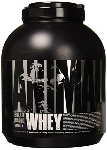 Animal Whey Isolate Whey Protein Powder – Isolate Loaded for Post Workout and Recovery – Low Sugar with Highly Digestible Whey Isolate Protein - Vanilla - 4 Pound (Pack of 1) (Packaging May Vary)