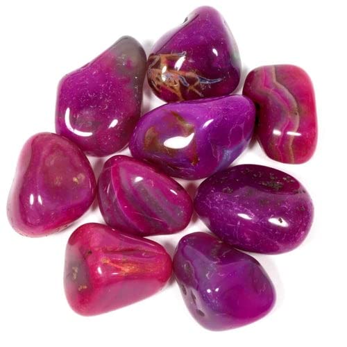 Pachamama Essentials Pink Agate Tumbled - Healing Stone - Crystal Healing 20-25mm (1)