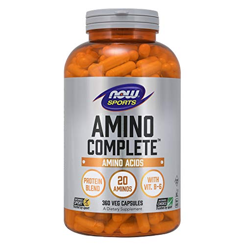 NOW Sports Nutrition, Amino Complete™, Protein Blend With 21 Aminos and B-6, 360 Veg Capsules