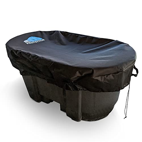 Polar Protector - 100 Gallon Oval Stock Tank Cover Ice Water Therapy Ice Bath Cover Cold Water Cover 100 Gallon Oval Stock Tank Waterproof Rip Proof Tough Keeps Tanks Clean