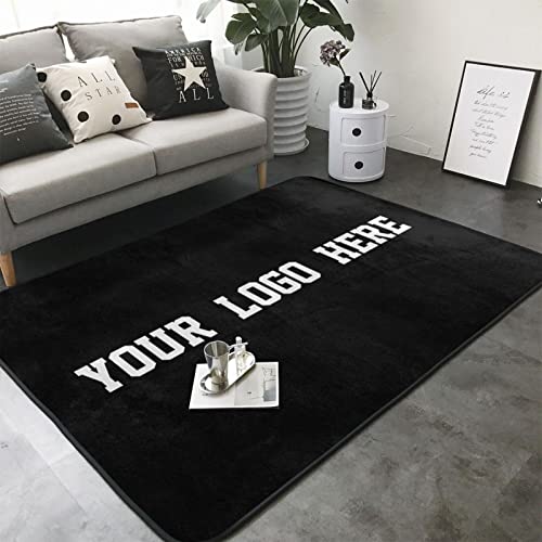 Thecooboy Custom Rug Personalized Add Your Own Logo Image Text Photo Area Carpet Anti Slip Washable Decorative Door Mat for Home Garden Office Upgrade Models 36 x 24 in