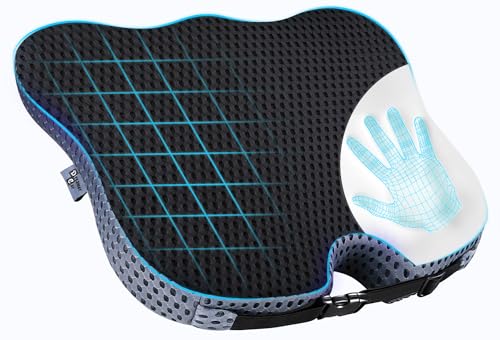 Dreamer Car Wedge Seat Cushion for Car Seat Driver/Passenger- Car Seat Cushions for Driving Improve Vision/Posture - Memory Foam Car Seat Cushion for Hip Pain Relief(Mesh Cover,Black)
