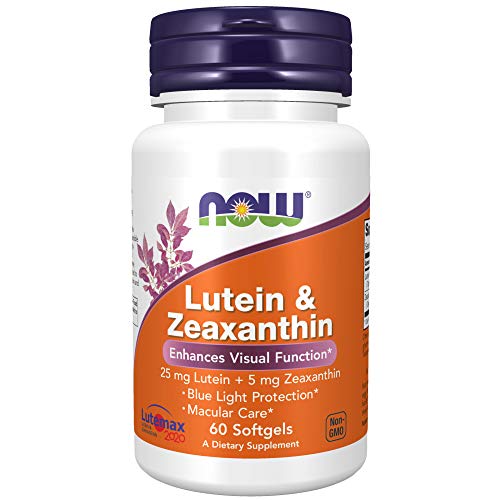 NOW Supplements, Lutein & Zeaxanthin with 25 mg Lutein and 5 mg Zeaxanthin, 60 Softgels