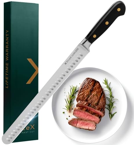 SliceX Classic Brisket Slicing Knife - German Steel Razor Sharp 12