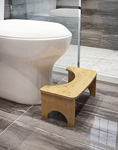 Bamboo Toilet Stool for Adults, 6.5