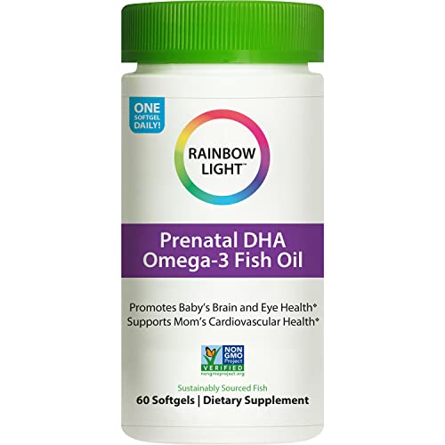 Rainbow Light Prenatal Vitamin, Omega-3 Fatty Acids & Prenatal DHA, Multivitamin for Women, Gluten Free, Promotes Baby