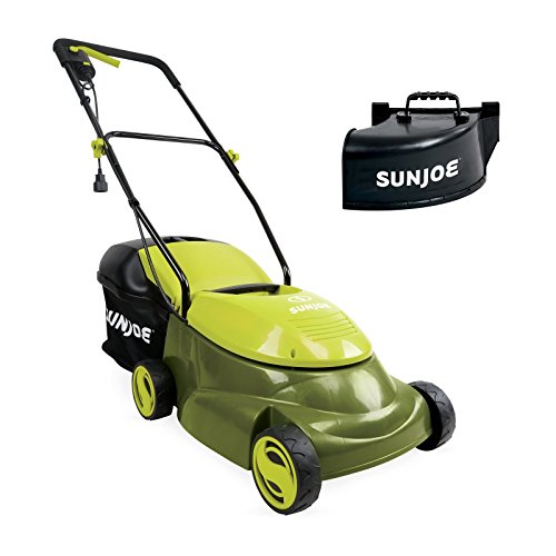 Sun Joe MJ401E-PRO Electric Lawn Mower w/Collapsible Handle, 3-Position Height Control, 10.6-Gallon Bag and Side Discharge Chute, 14