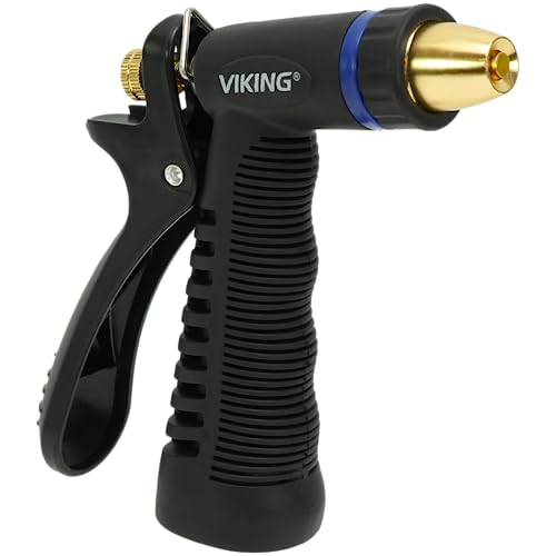 VIKING High Pressure Adjustable Hose Nozzle with Brass Tip for Garden Watering and Car Washing