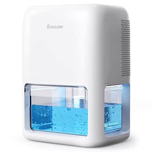 BREEZOME 60 OZ Dehumidifiers for Home, Dual-Semiconductor Quiet Dehumidifier with Timer Sleep Mode Auto-Off 7 Colors Light Portable Small Dehumidifiers for Bedroom, Bathroom, RV