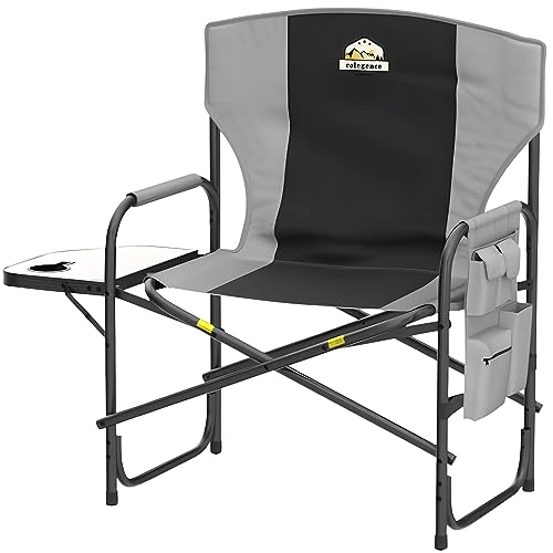Colegence Oversized Director Camping Chair,600 LBS Heavy Duty Folding Chair,24