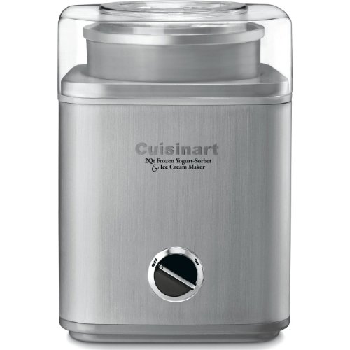 CUISINART Ice Cream Maker, Ice Cream and Frozen Yogurt Machine, 2-Qt. Double-Insulated Freezer Bowl, Silver, ICE30BCP1