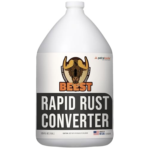 BEEST Rapid Rust Converter for Metal - Professional Grade Rust Inhibitor for Metal, Rust Reform & Rusty Metal Primer, Rust Neutralizer for Metal to Paint Over Rust & Rust Remover for Metal -1 Gallon