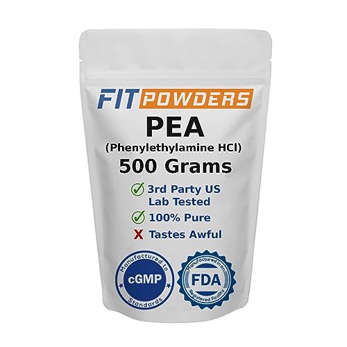 FitPowders Beta Phenylethylamine HCl (Pea) - Beta-Phenylethylamine Powder (Multiple Sizes) - Mood, Energy (500 Grams)