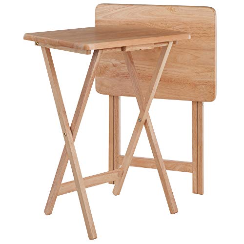 Winsome Alex 2-pc Set TV Table, Natural, 19.06 x 14.57 x 25.98