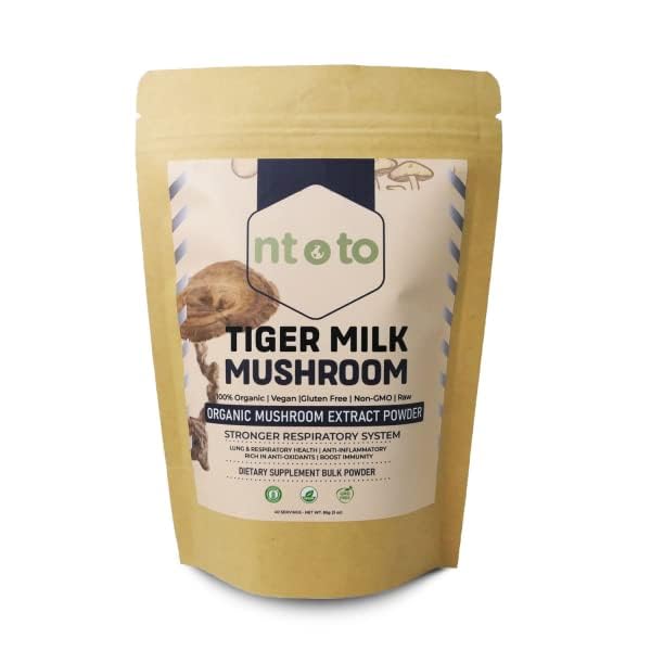 Tiger Milk Mushroom Supplement (Lignosus Rhinocerus) 3oz (85g) | Supports Lungs & Respiratory Health - Herbal Extract - Non-GMO, Vegan, Organic | 40 Servings