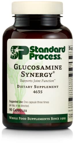 Standard Process Glucosamine Synergy - Whole Food RNA Supplement and Joint Support with Cyanocobalamin, Cholecalciferol, Shiitake, Manganese, Rice Bran, Organic Carrots - 90 Capsules