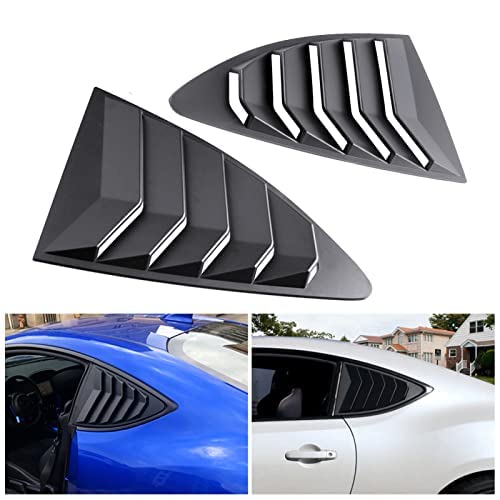 Rear Side Window Louvers Racing Style Air Vent Louver Scoop Shades Cover for 2013-2021 Scion FR-S Subaru BRZ and Toyota 86