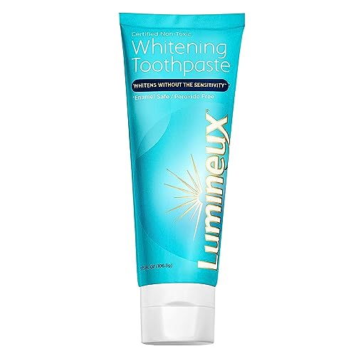 Lumineux Teeth Whitening Toothpaste - Natural & Enamel Safe for Sensitive & Whiter Teeth - Certified Non-Toxic, Fluoride Free, No Alcohol, Artificial Colors, SLS Free & Dentist Formulated - 3.75 oz