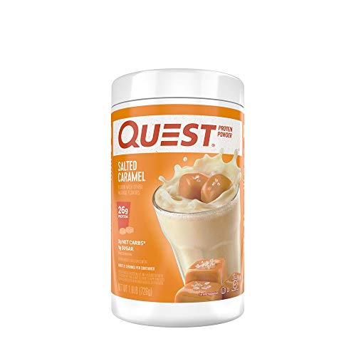 Quest Nutrition Salted Caramel Protein Powder; 26g Protein; 1g Sugar; Low Carb; Gluten Free; 1.6 Pounds; 24 Servings