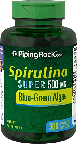 Piping Rock Organic Spirulina Tablets 1000 mg | 300 Pills | Vegetarian, Non-GMO, Gluten Free Supplement