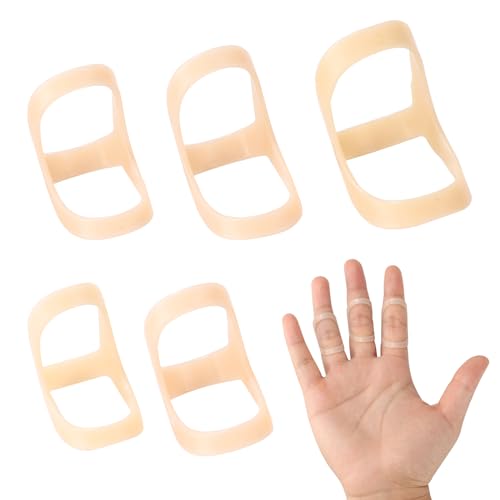 CAGSIG Oval Finger Splints, 5PCS Oval Trigger Finger Splint for Trigger/Mallet/Arthritis/Straightening, Trigger Finger Brace for Thumb Middle Pinky or Ring Finger -Size 6,7,8,9,10