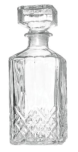 Paradise Beach Liquor Decanter, Glass Decanter with Airtight Stopper, Decanter Bottle for Whiskey, Brandy, Scotch, Vodka, Bourbon (915ml)