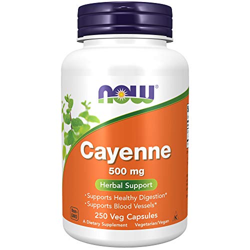 NOW Supplements, Cayenne (Capsicum annuum) 500 mg, Herbal Support, for Digestive Health, 250 Veg Capsules