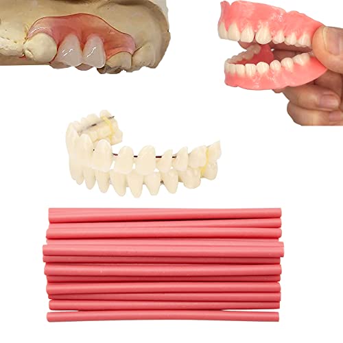 Denture Material Kit for Repair Missing Teeth or DIY Full Denture Fake Teeth (Gum Material and Resin Teeth)