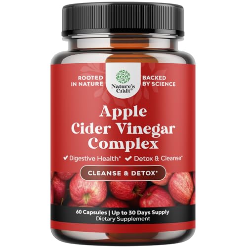 Apple Cider Vinegar Pills - For Weight Loss 1000 MG ACV Extra Strength Fat Burner Natural Supplement Pure Detox Cleanse Digestion Support - Appetite Suppressant Immune Booster - for Women and Men