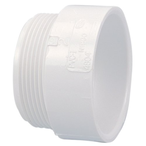 NIBCO C4804 2 HXMIPT MALE ADAPTER PVC, White, 2