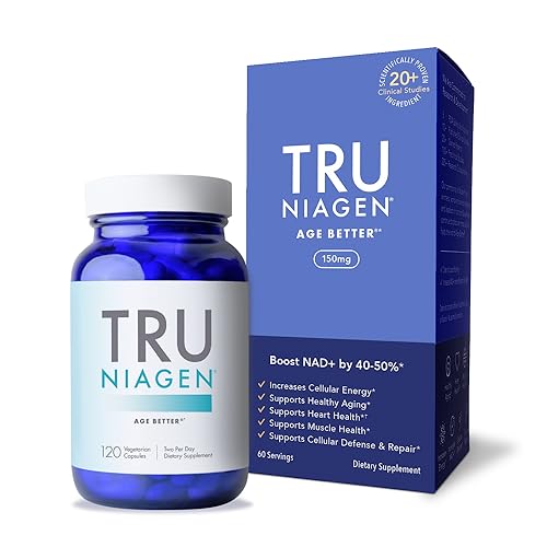 TRU NIAGEN 150mg | Patented Nicotinamide Riboside NAD+ Supplement | NR Supports Cellular Energy Metabolism & Repair, Vitality, Healthy Aging of Heart, Brain, Muscle (60 Servings/120 Capsules) 2-Pack