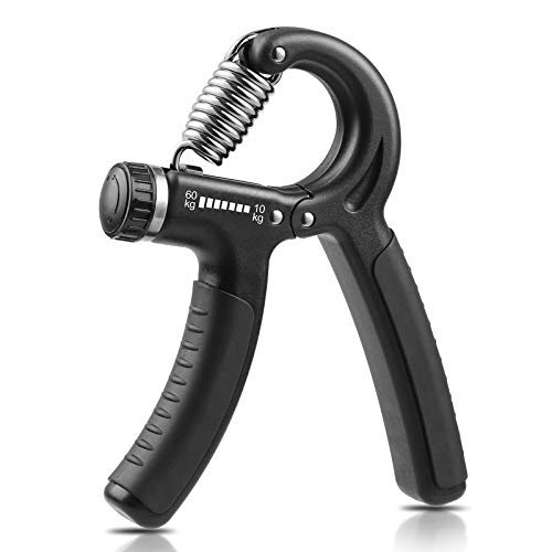 NIYIKOW Grip Strength Trainer, Hand Grip Strengthener, Adjustable Resistance 22-132Lbs (10-60kg), Forearm Strengthener, Perfect for Musicians Athletes and Hand Injury Recovery