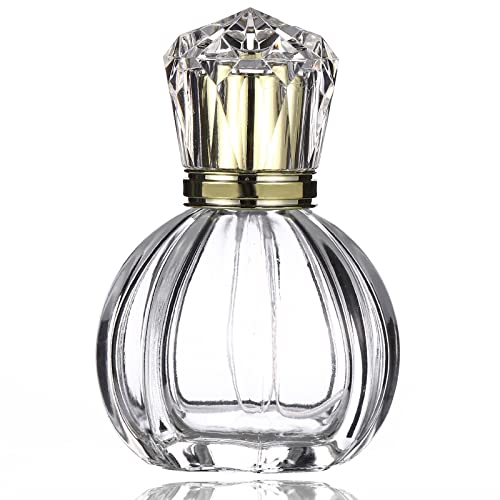 Homeyes 50ML 1.7 OZ Refillable Atomizer Spray Glass Empty Perfume Bottles for Travel
