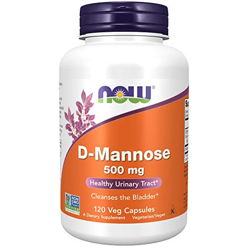 NOW Supplements, D-Mannose 500 mg, Non-GMO Project Verified, Healthy Urinary Tract*, 120 Veg Capsules